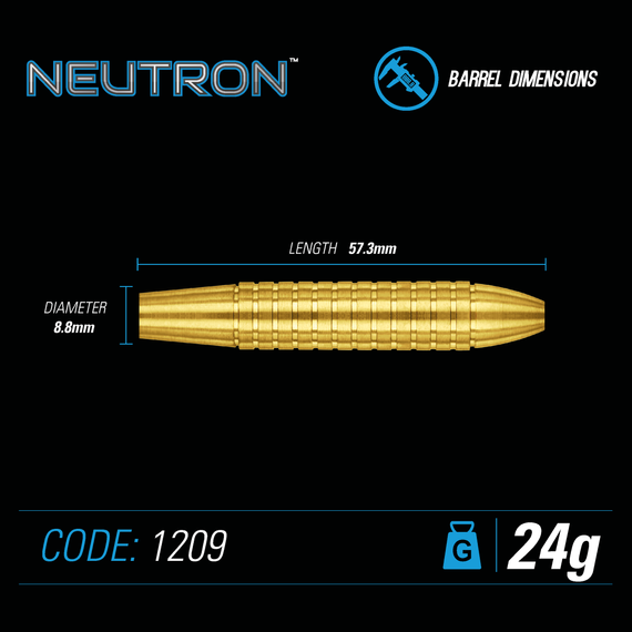 Rzutki Winmau Neutron z ostrym grotem 24g