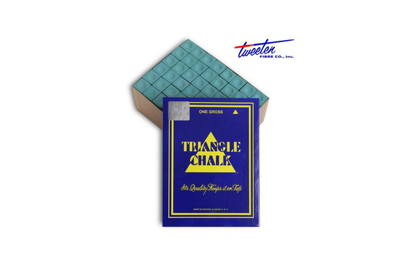 Kreda bilardowa Triangle zielona/niebieska 144 szt