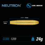 Rzutki Winmau Neutron z ostrym grotem 24g