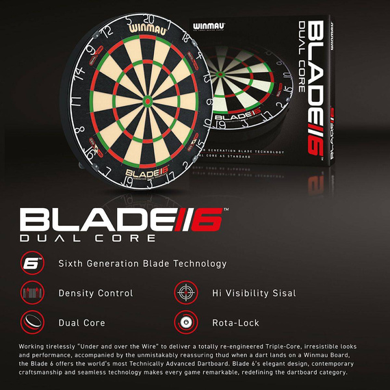 Dart - Tarcza Winmau Blade 6 Dual Core na ostre rzutki