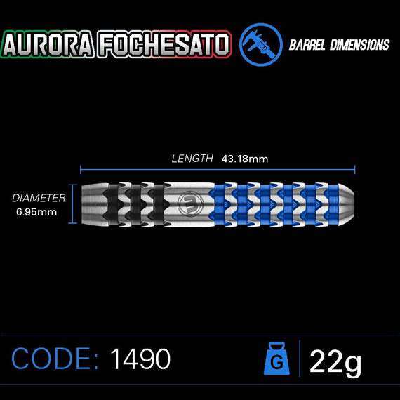 RZUTKI WINMAU AURORA FOCHESATO 90% TUNGSTEN 22G